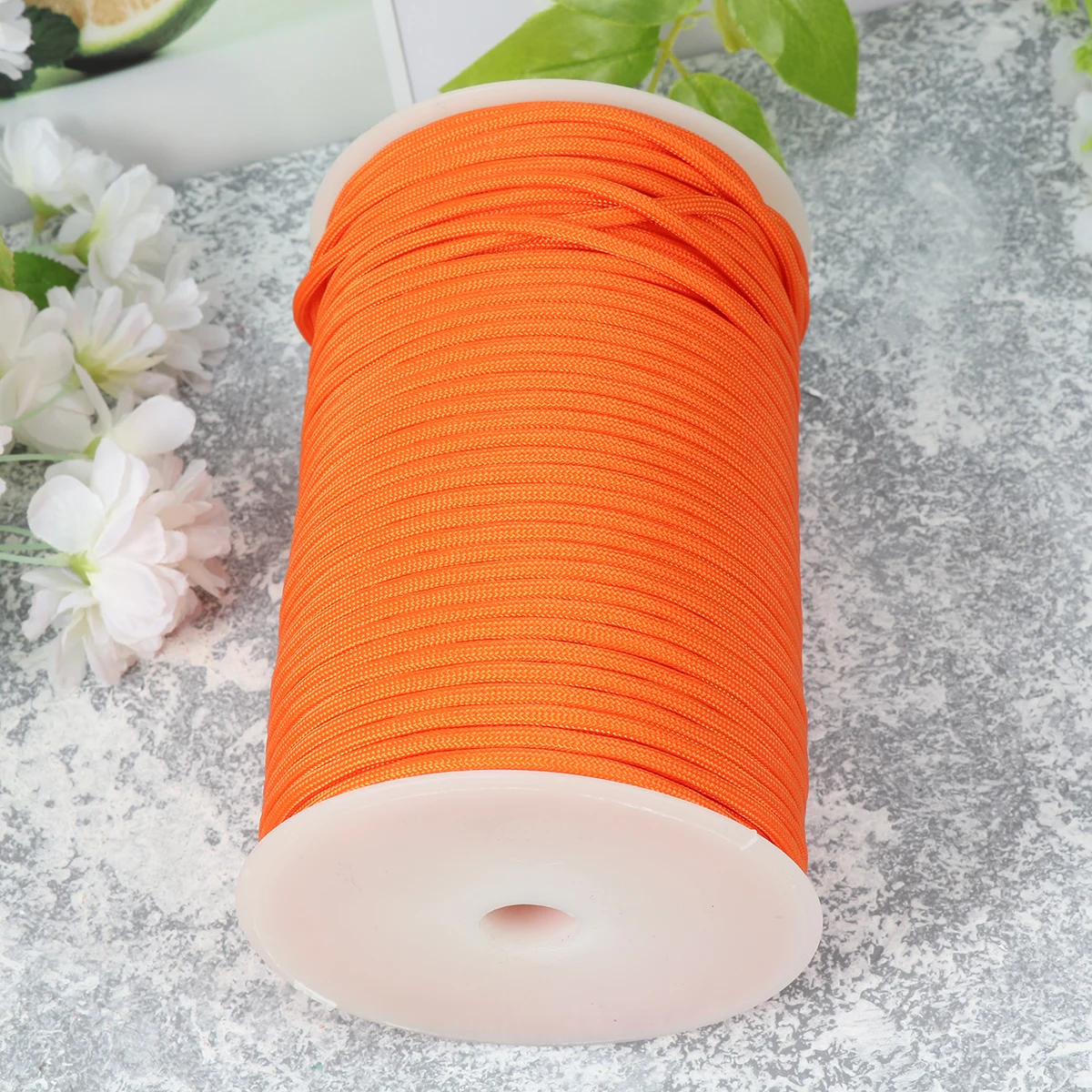 

100m Climbing Rope Safety Sling Rappelling Rope 4mm Diameter Auxiliary Cord for Outdoor Climbing Camping Parachuter (Orange)