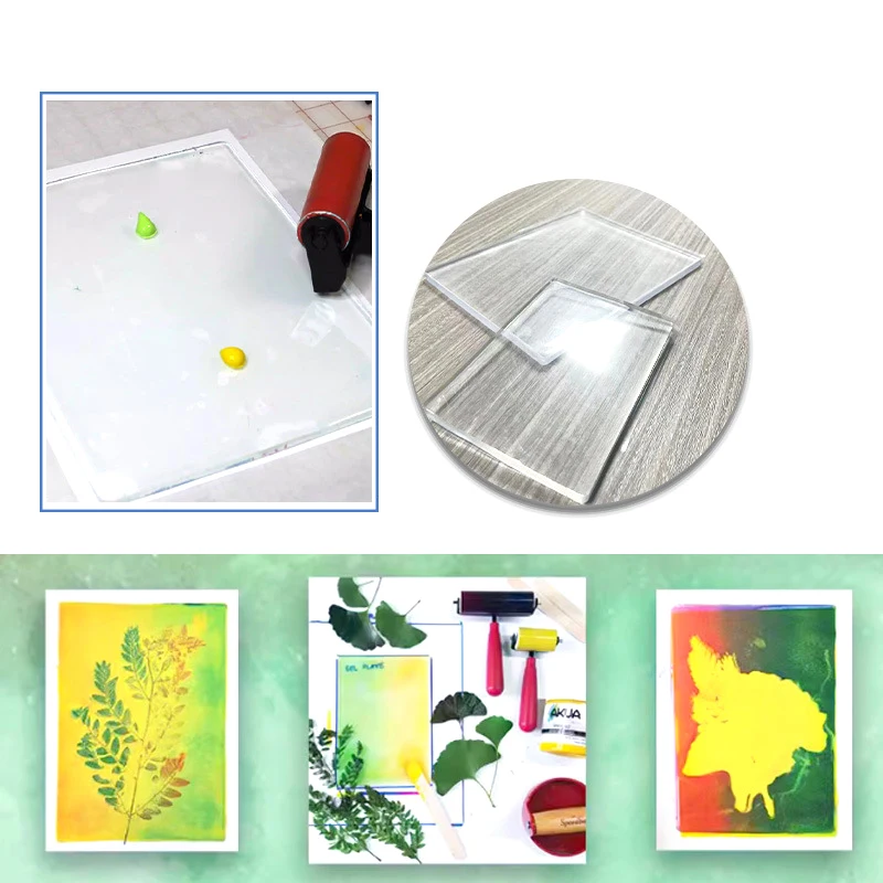 High Quality A4 A3 Gel Printing Plate For Printmaking Reusable Monoprinting Clear Plate For Art Craft Card Making