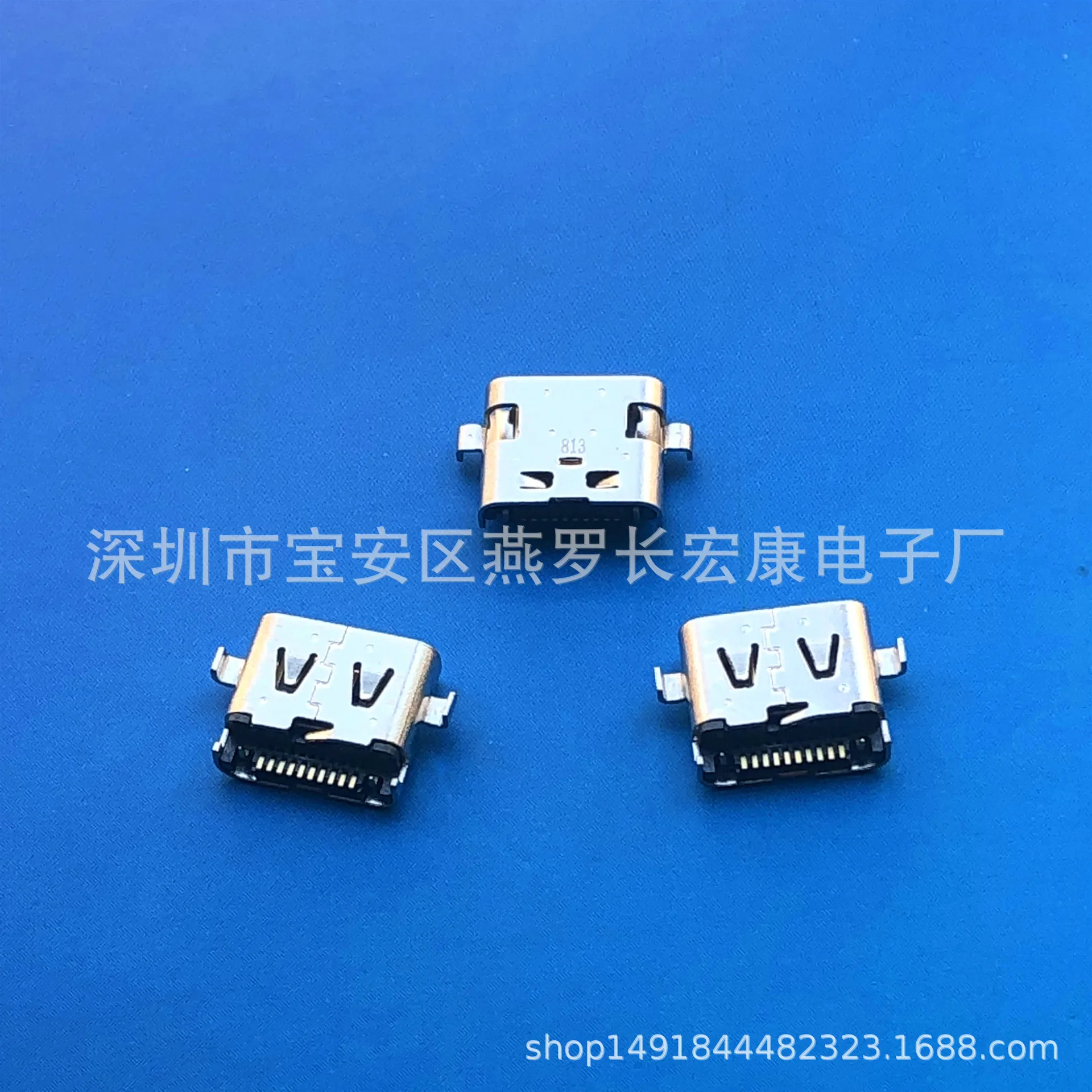 For sinking plate TYPE-C 10Pin female seat, short body L = 7.5mm sinking plate type, two-foot plug plate 10P female seat