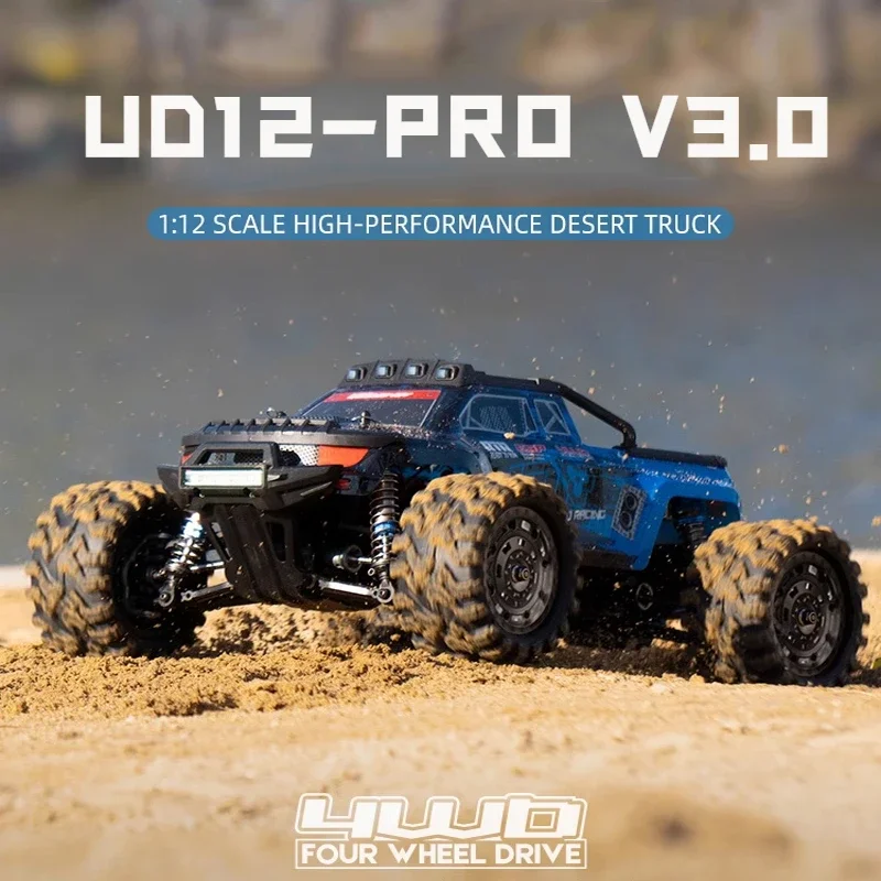 UDIR/C UD1201 UD1202 Pro 1/12 RC Car 70KM/H High-speed Brushless Off-road Climbing Vehicle Buggy Monster Truck LED Lights Toy