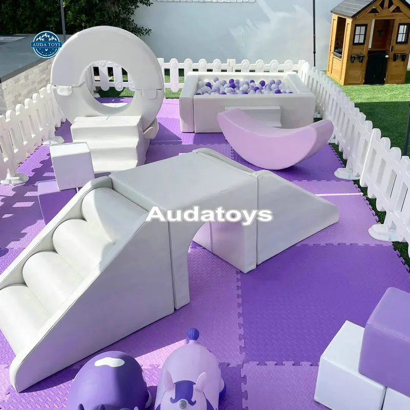 Custom Purple Indoor Playground Equipment Soft Play Ground Kids Softplay Area For Play Centers