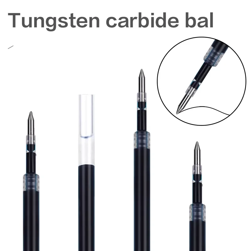 ديلي 20 قطعة/صندوق قابل للسحب جل عبوات أقلام 0.5 مللي متر أسود أزرق أحمر اللون الحبر استبدال حبر هلام القلم حقيبة واحدة التعبئة القرطاسية #5