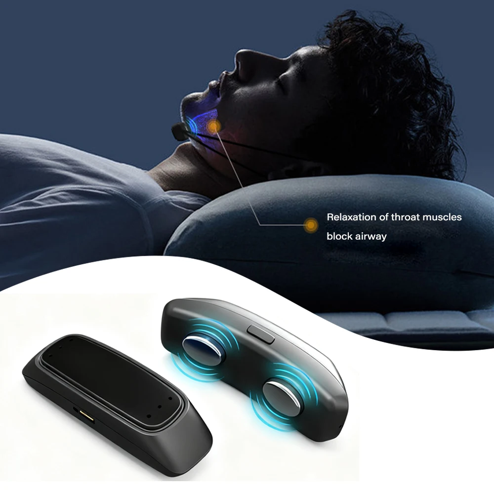 جهاز مكافحة الشخير الحلق الكهربائي EMS نبض وقف الشخير أداة النوم معلقة الأذن مكافحة الشخير جهاز مصحح الشخير #1
