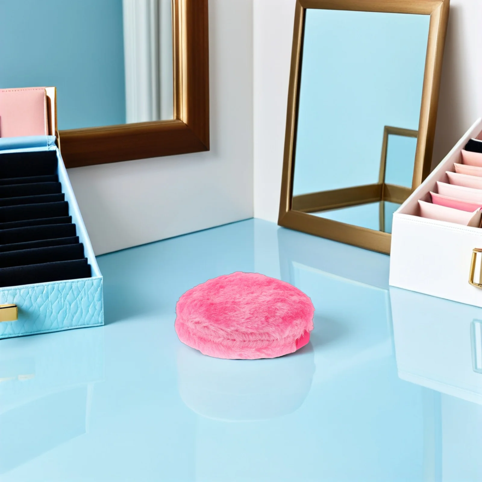 5 قطعة الشعر الطويل لينة فضفاضة مسحوق نفخة ماكياج قضيب قابلة لإعادة الاستخدام إعداد الوجه الأساس التلك أحمر الخدود لينة ماكياج نفخة #1