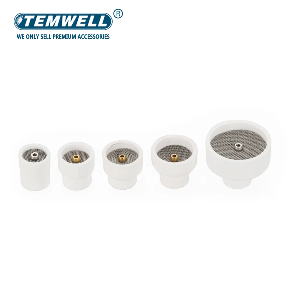 Copo Cerâmico da Alumina do Bocal Tig Soldagem Tocha Cerâmica Tig Welding Cup 10 12 14 16 24 Wp9 Wp20 Wp17 Wp18 Wp26