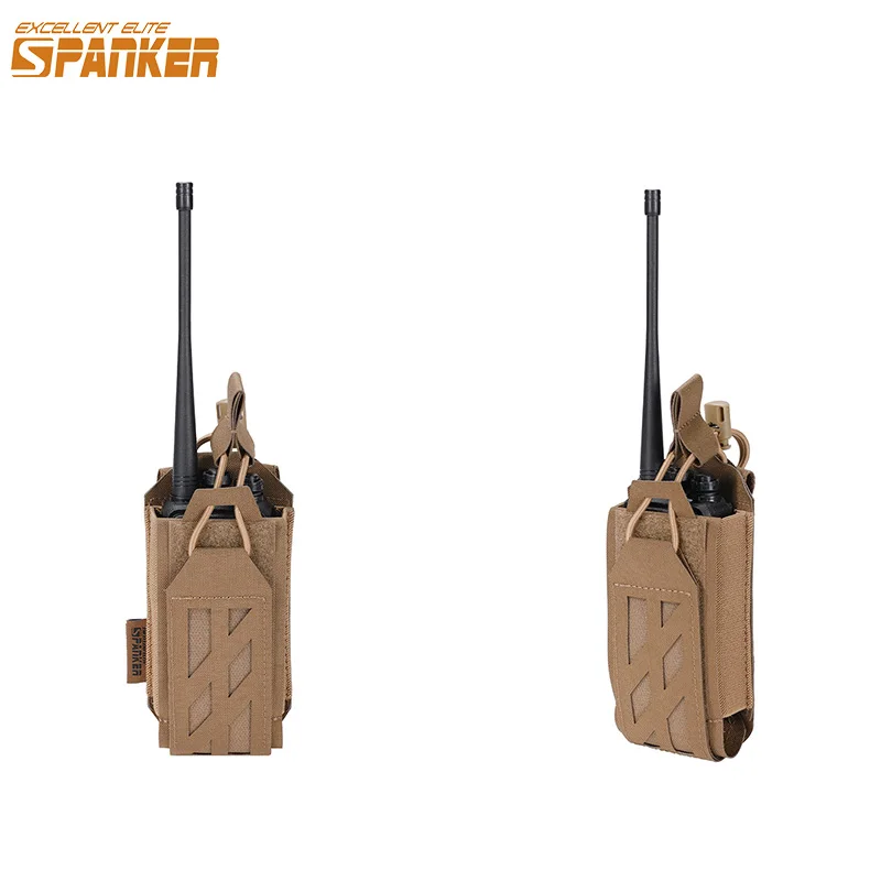 Tactical Radio Pouch Hunting Walkie Talkie Holder Open-Top Interphone Hanging Bag Molle Nylon Magazine Pouch