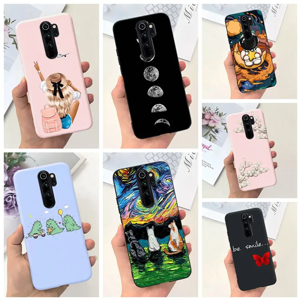 For Xiaomi Redmi Note 8 Pro Case Fashion Girl Soft Silicone Back Cover For Redmi Note 8Pro 8 pro Cute Cartoon Phone Case Fundas