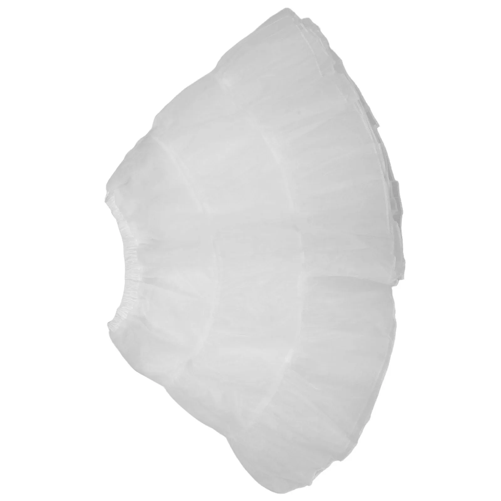 

4-Layer No-Bone Petticoat Skirt For Women White Tulle Underskirt Bridal Wedding Lolita Party Festival Tutu Skirt