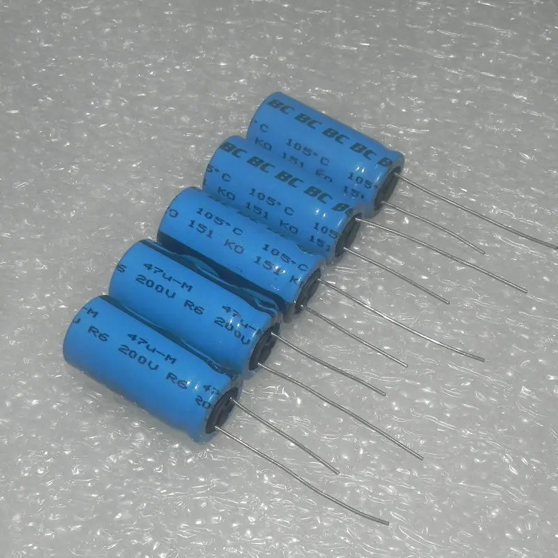 10PCS/LOT  BC 151 200V47UF Fever Filtering Cathode Aluminum Electrolytic Capacitor