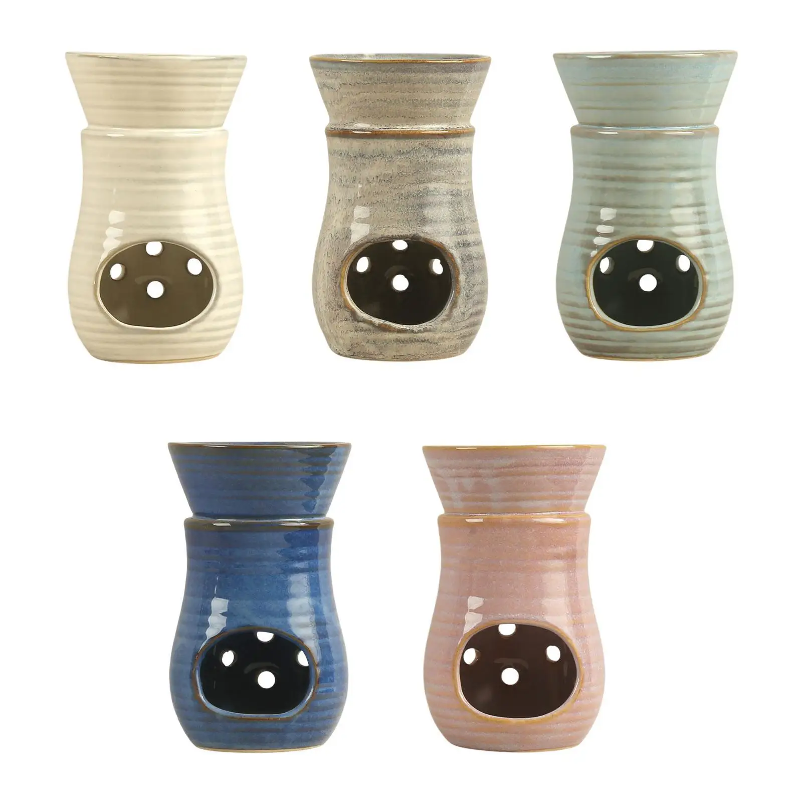 Wax Melt Burner Tea Light Holder Ceramic Essential Oil Diffuser for Living Room Office Decor