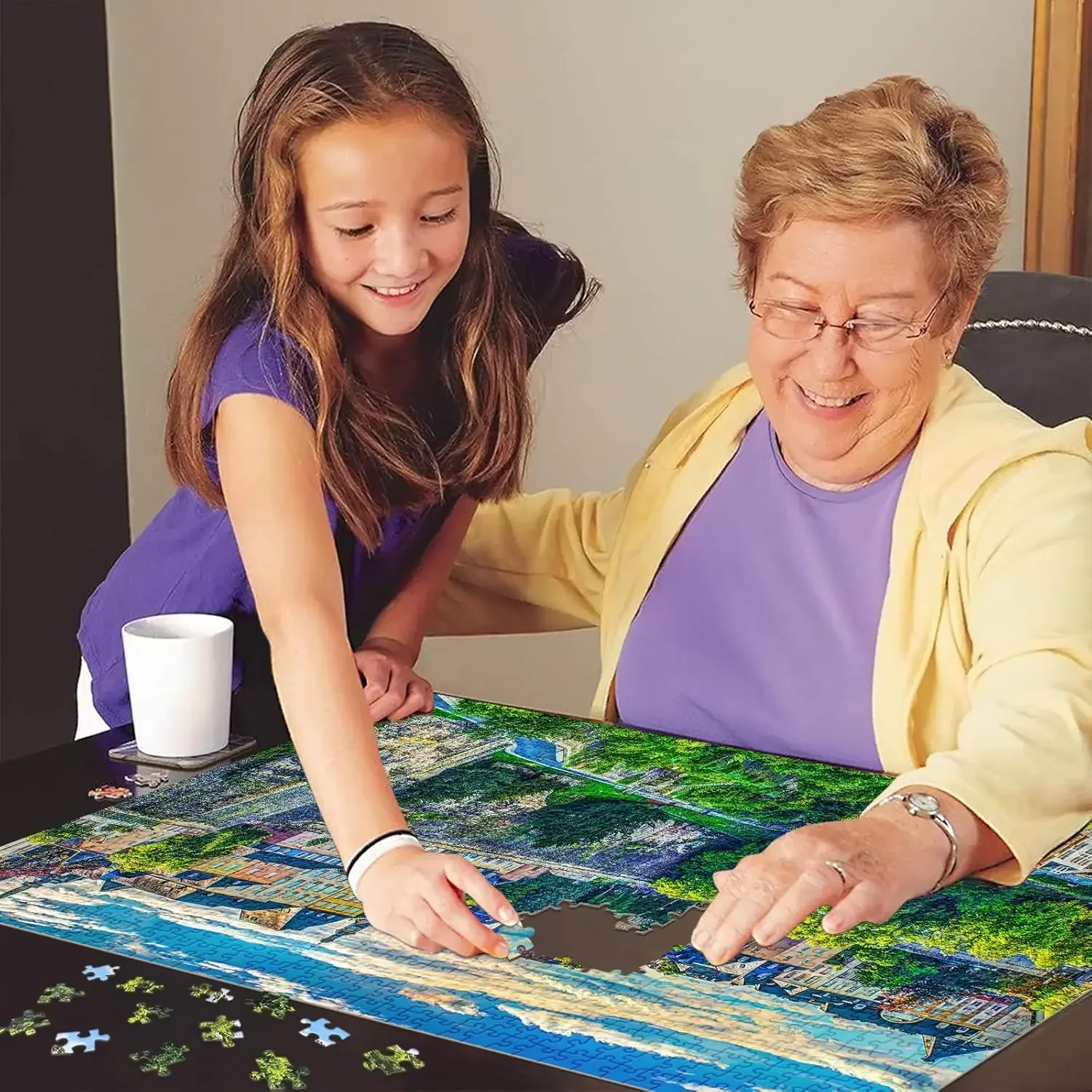 Landscape Wooden Puzzles 120/300/500/520/1000/1314 Pcs Jigsaw Puzzles Challenging Family Activity Floor Games for Gameroom