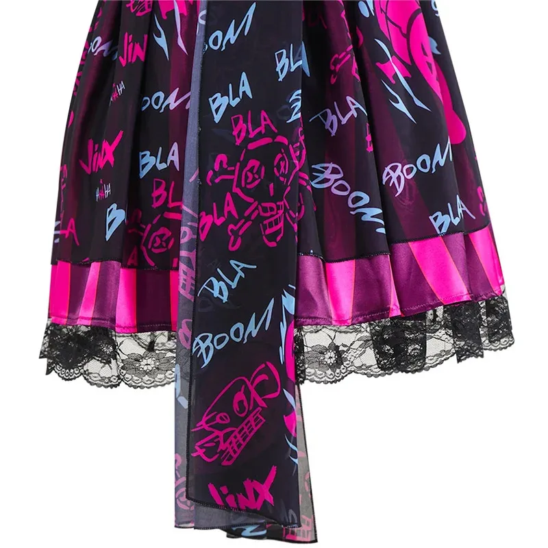 أزياء باوباو جينكس التأثيرية غامضة LOL لوليتا فستان قبعة ملابس حفلات الهالوين كرنفال كوسكو