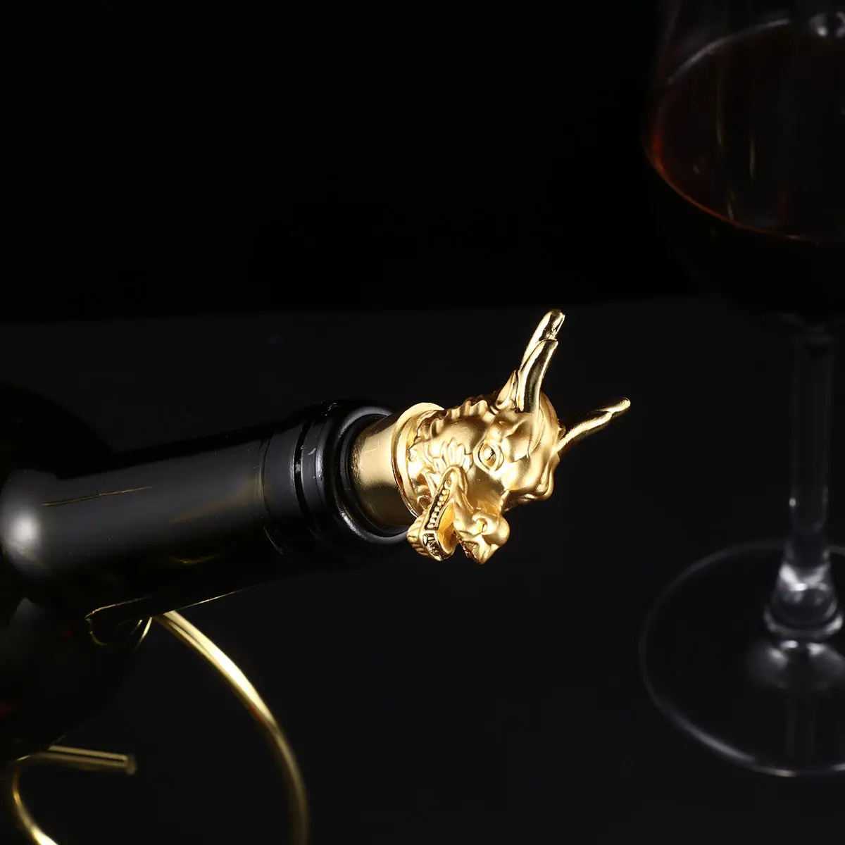Zodiac Signs Dragon Red Wine Stopper Premium Creative Airtight Reusable Bottle Plug for Bar Party Home Supplies
