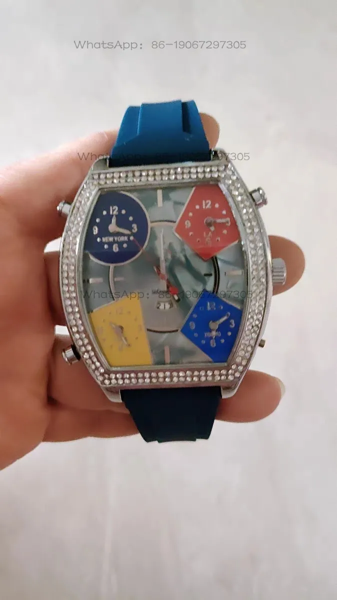 

large plate watch multi-movement non-mainstream hiphop hip-hop silicone belt boys quartz watch