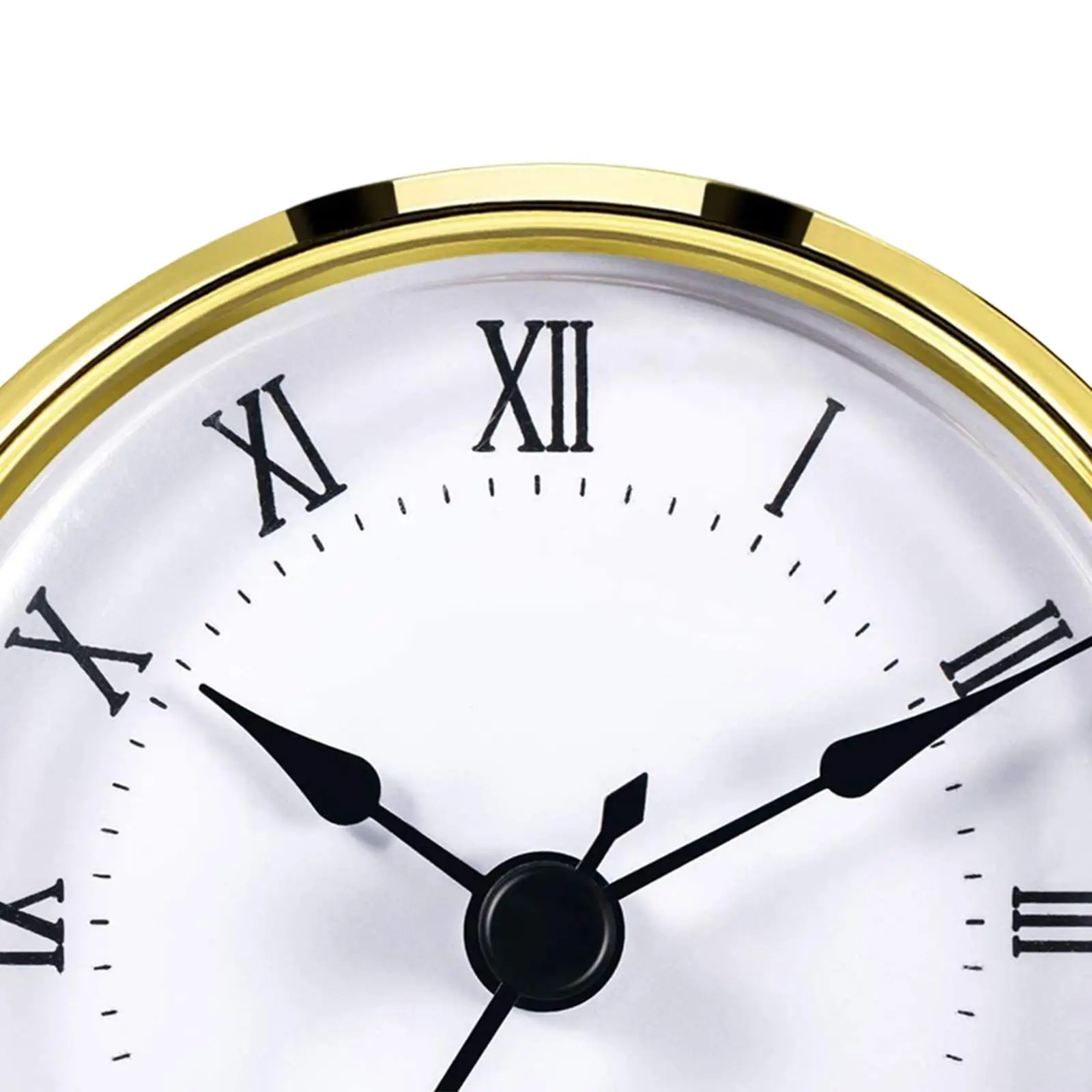 Round Retro Clock Insert 80mm Front Diameter Metal Silent Battery Operated Easy to Read Wall Decor Replacement Fit 3 Inch Hole