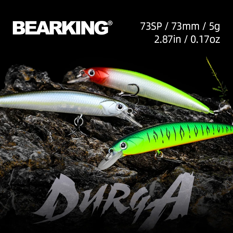 BEARKING New model 73mm 5g professional quality magent weight fishing lures minnow crank Artificial Bait Tackle