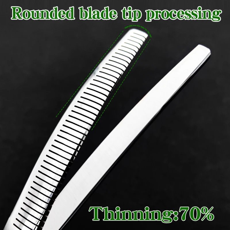 Pet Scissors, Dog Beauty, Teddy Trimming, 7-inch Double Tailed Thinning Bent Teeth Clipper, Home Learning, Bent Pong, Natural