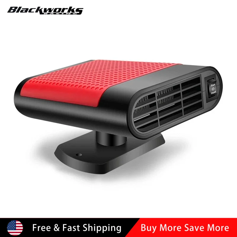 150w 12V Car Heater Portable Electric Heating Fan Defogger Defroster Demister Red