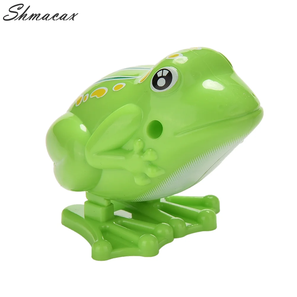 1 Pcs Wind up Frog Plastic Jumping Animal Classic Educational Clockwork Funny Jumping Toys