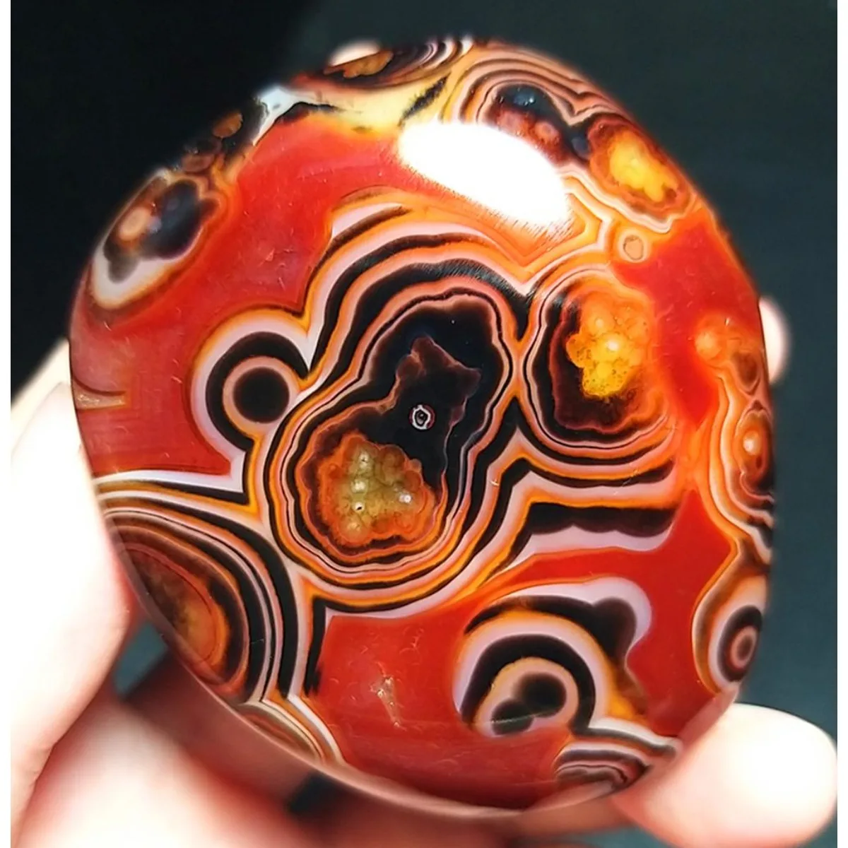 Vibrant Color Desert Stone Banded Agate, Tumbled Polished Stone, Jewelry Making, Natural Stone, Crystal Collection, Desk Decor