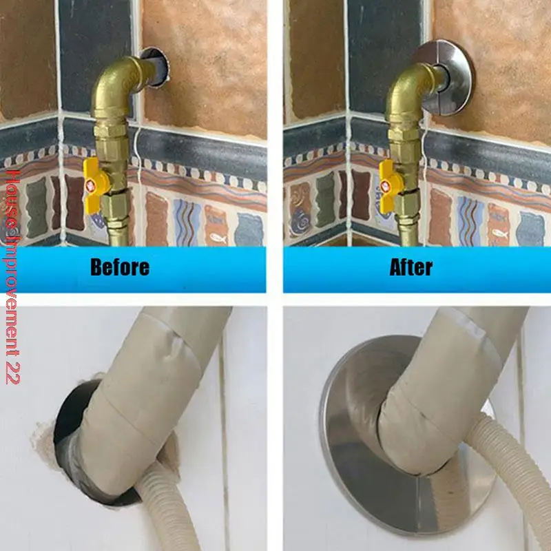 1pc coperchio decorativo in acciaio inossidabile coperchio per tubo dell'acqua accessori a parete per tubi di riscaldamento valvole angolari tubi dell'acqua
