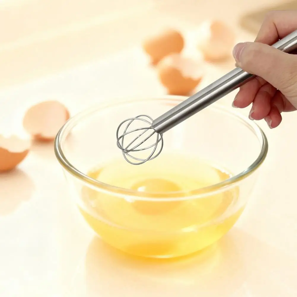 Double Head Mixer Miso Soup Mixer Double Head Whisk Stainless Steel Muddler Set Handheld Mixing Blender for Soup Cream Precise