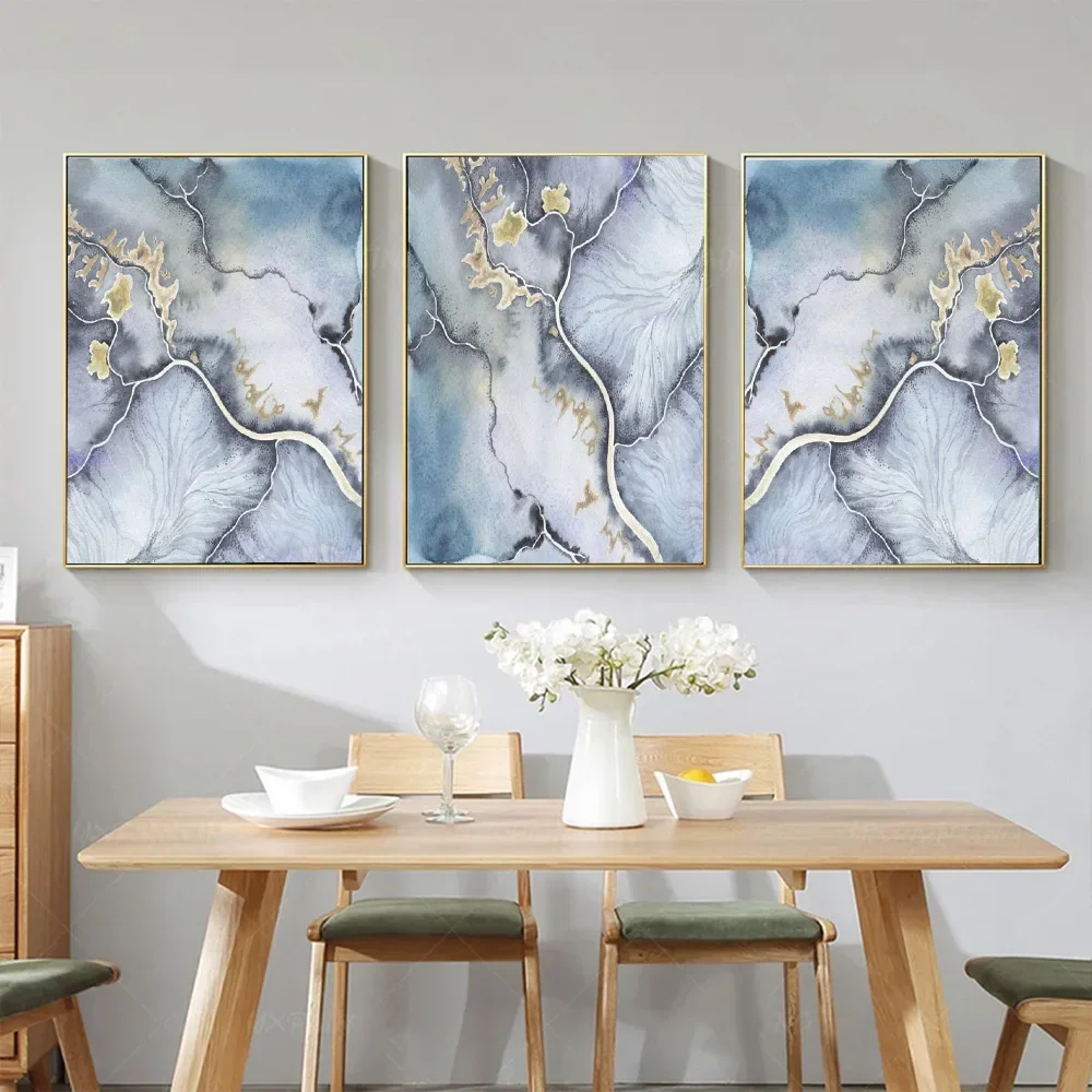 

Modern Abstract Gray Gold Marble Canvas Painting Art Posters and Prints Nordic Wall Art Pictures Living Room Interior Home Decor