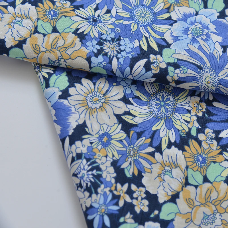 Flower Fabric Pastoral Manual Hand Twill Cotton Cloth Baby Dress Textile Bedding Fabrics Suede Fabric Other Fabric Plain Printed