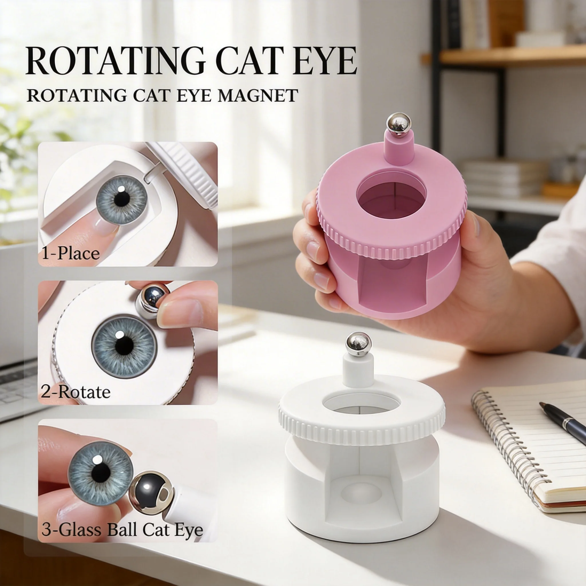 

Swivel Magnetic Wand Roller Painting Polish Device Rotating Salon Art Tool Spherical Shifting Manicure Pointer Equipment