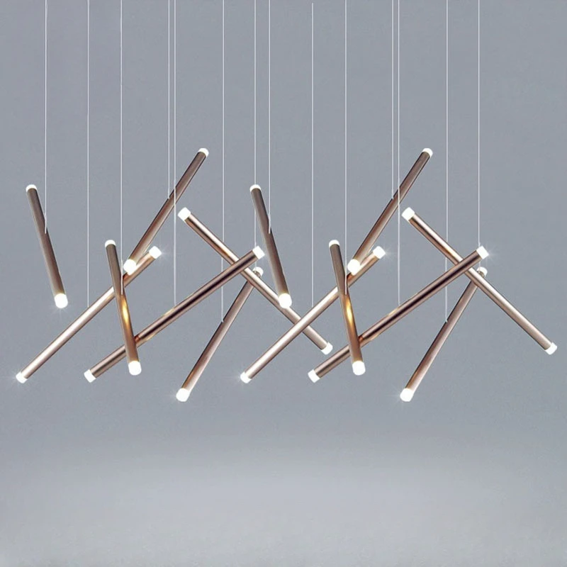 

Modern Minimalist Staircase Chandelier Lights Duplex Loft Apartment Villa Living Room Large Pendant Lamp Lustres Home Lighting