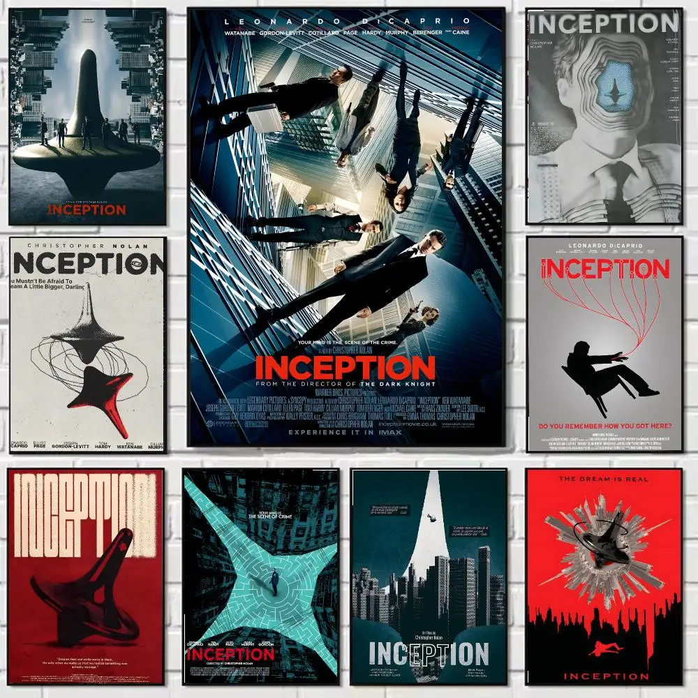 Movie Inception Poster Self-adhesive Wall Mural Art Waterproof Sticker For Bar Room Decor High Quality Print Gift