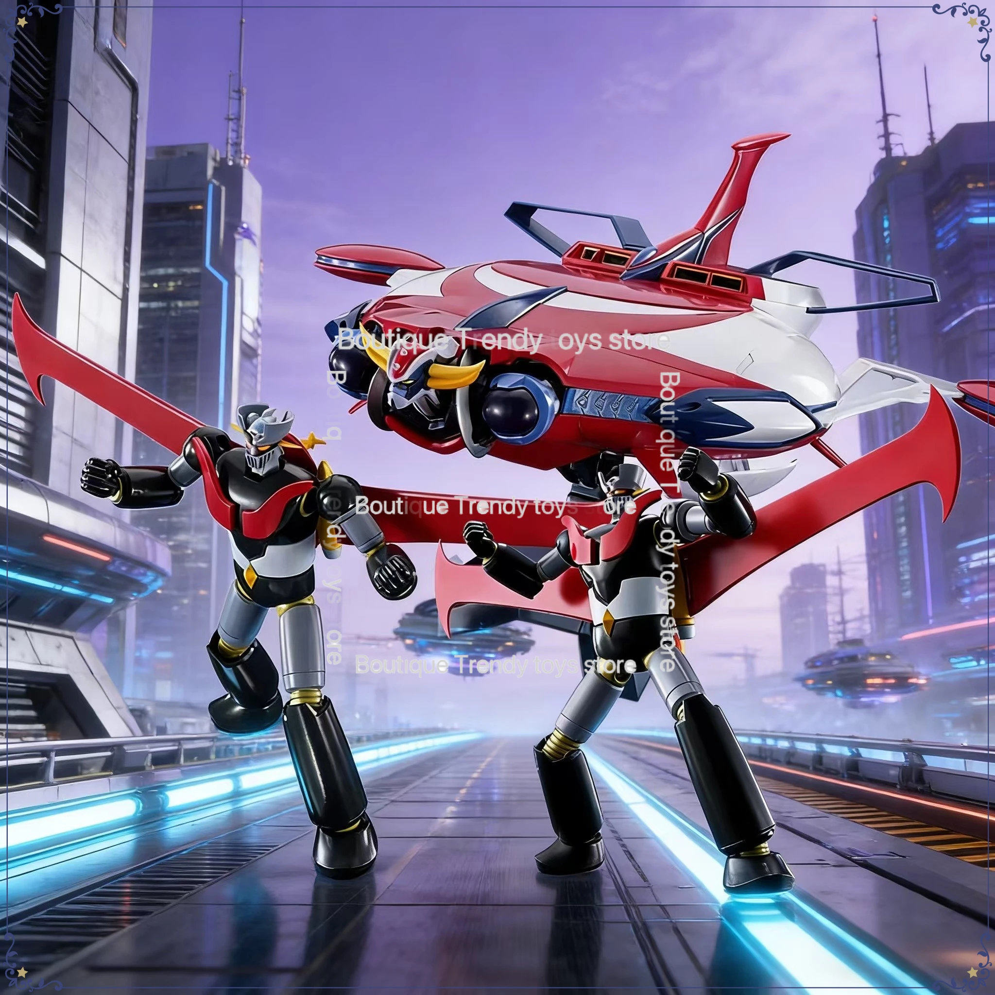 

In Stock BANDAI Original THE ROBOT SPIRITS GRENDIZER SPAZER MAZINGER Z Action Figure Model Toy Gift for Kid