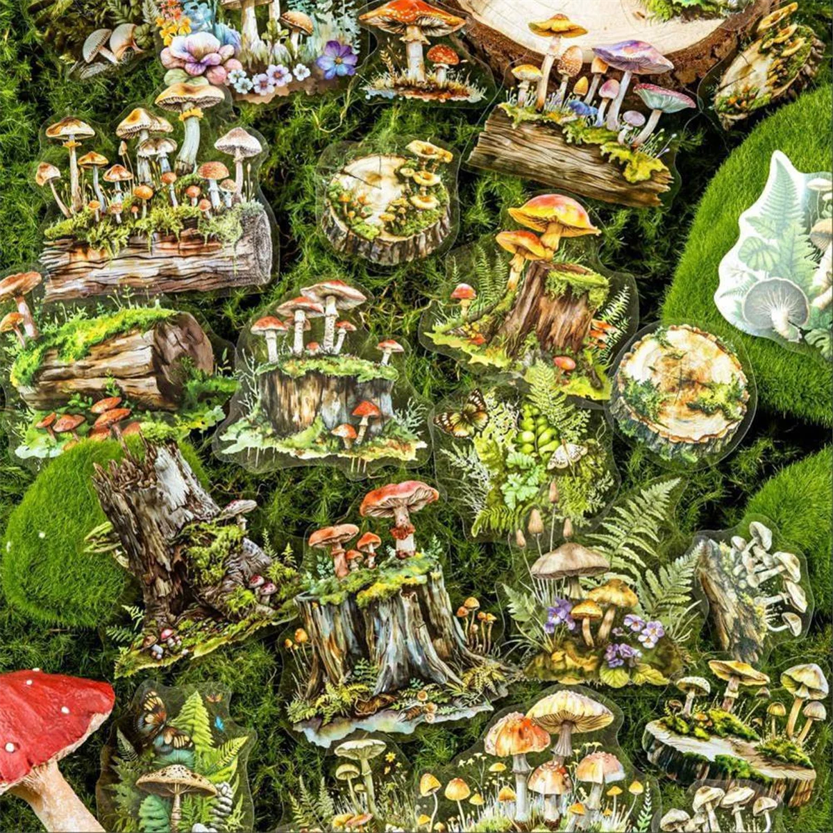 

A06K Набор наклеек для скрапбукинга с природным пейзажем, 240 шт., 6 темов, прозрачные наклейки для ведения журналов, принадлежности для ненужных журналов