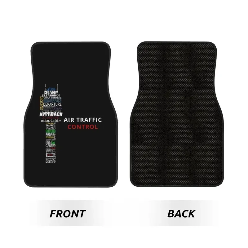 Air Traffic Controller Car Floor Mats of 4 Pieces Crystal Velvet Pilot Air Fighter Universal Car Front Rear Carpets Foot Mats