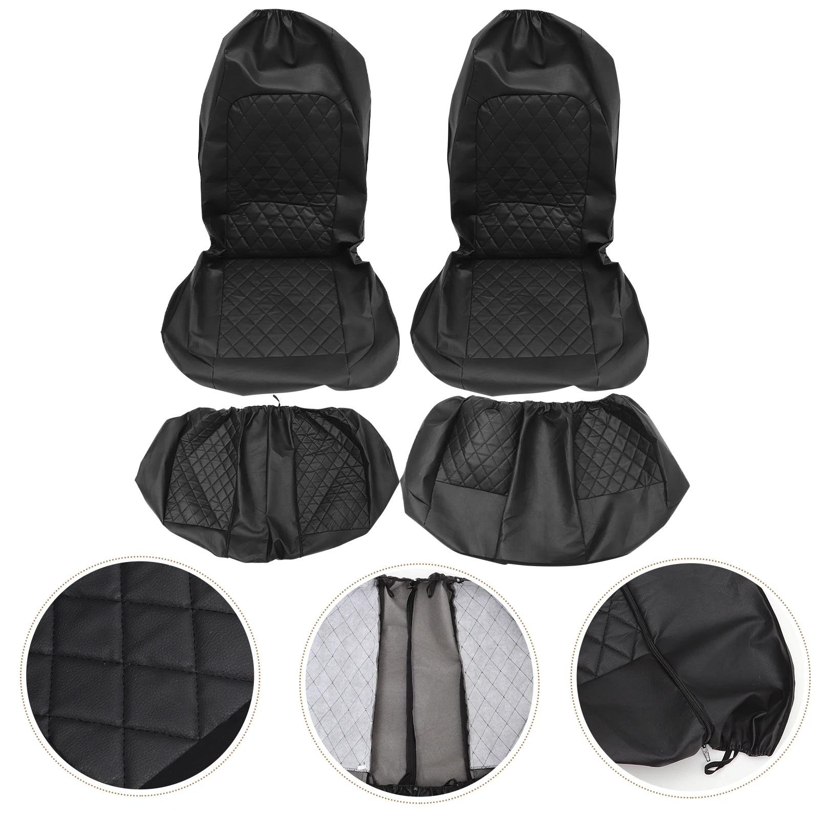 

1 set Automotive Covers Full Protection Car Seat Cover Set Pu Durable Universal Fit For Cars Trucks Interior Seat