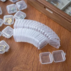 20/40PCS Mini Plastic Clear Storage Box Jewelry Storage Case Transparent Storage Organizer Multifunctional Portable Organizers