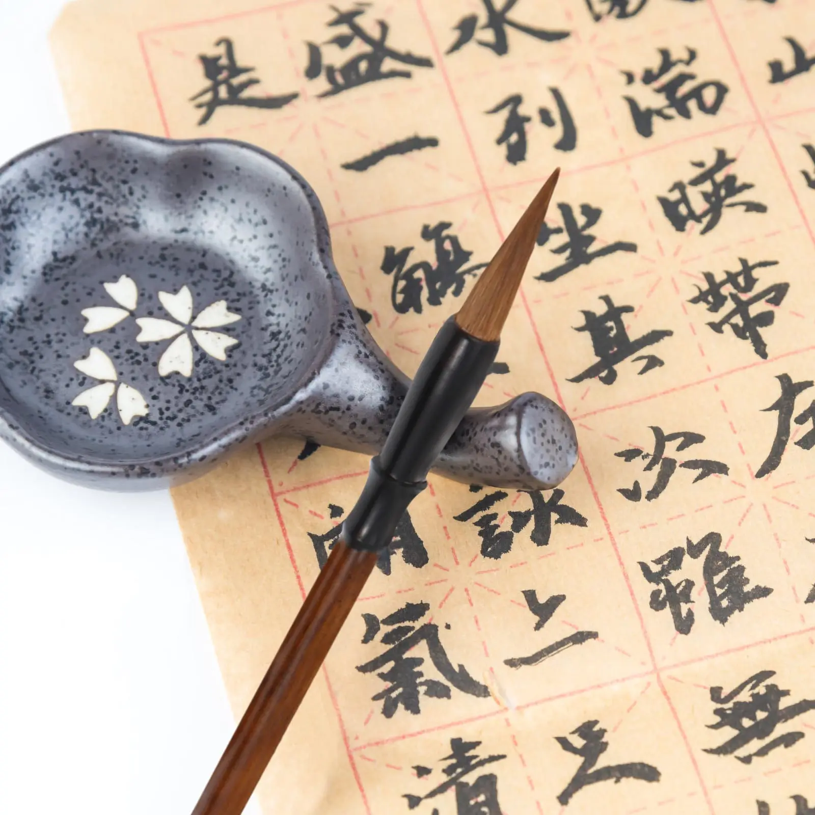 مجموعة فرش الخط مكونة من 9 قطع، أقلام محمولة باللون البني الفاتح للكتابة الصينية والرسم وأدوات فنية متعددة الأغراض #2