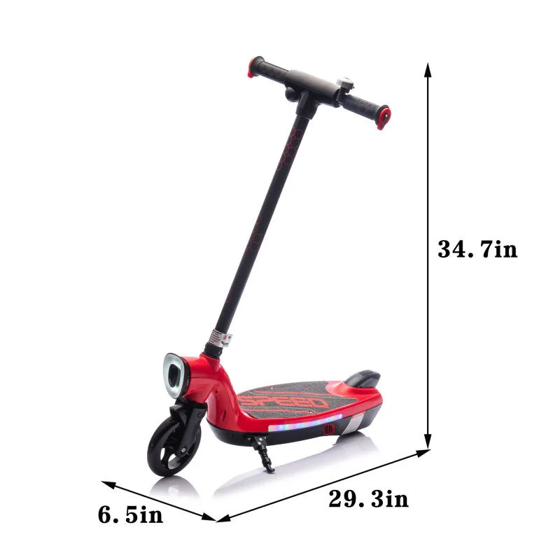 Electric Scooter For Kids Age 6+ Boost Scooter With Adjustable Speed And Height Kids Ride On With Wider Pedal Non-slip Handle