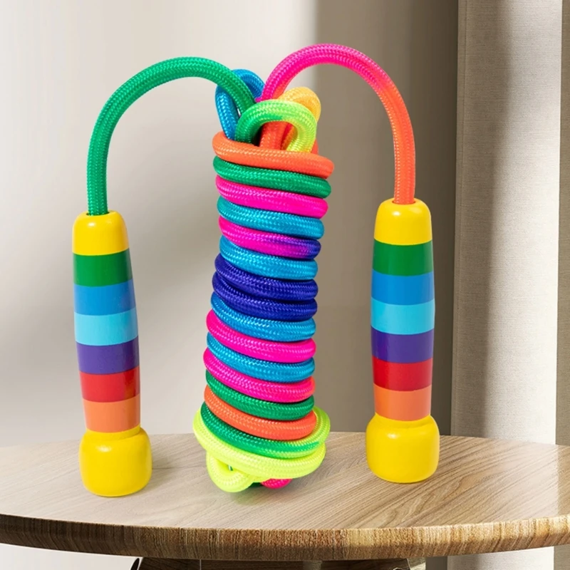 Verstellbares Kinder-Springseil 2,5m/5m mit Griff, langes Seil für Kinder-Fitness und Trainingsgeräte – Detail 9
