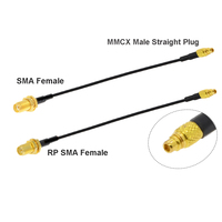 2PCS MMCX Male to SMA/RP-SMA Female Bulkhead FPV Antenna Adapter RF1.37 Coax Extension Jumper Cable for PandaRC RC Drone Part