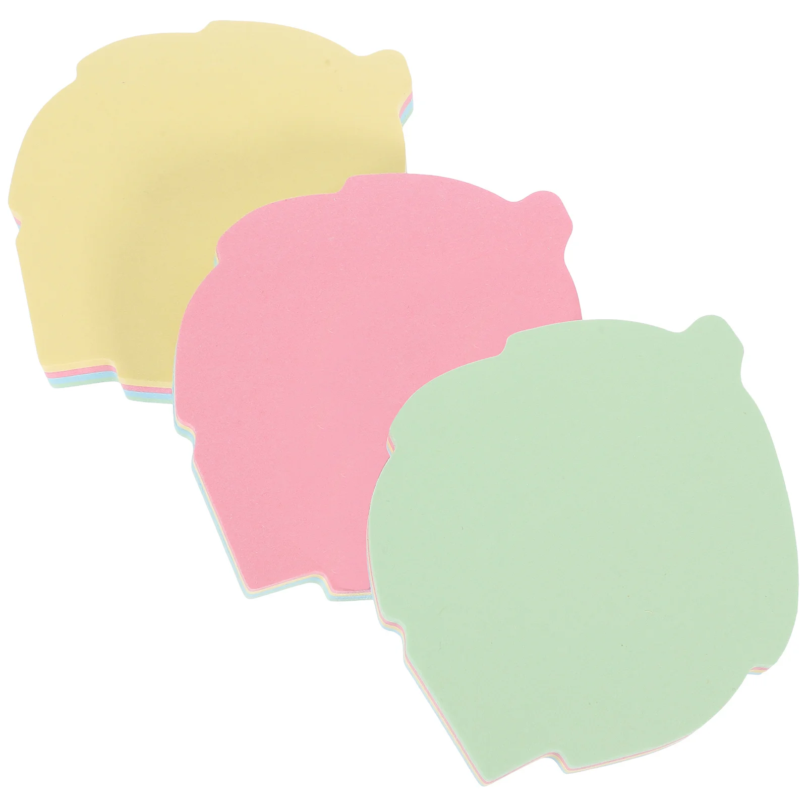 10 Bags Portable Self-Adhesive Memo Stickers Adorable Note Pads for Office Home Daily Use Tearable Paper Color