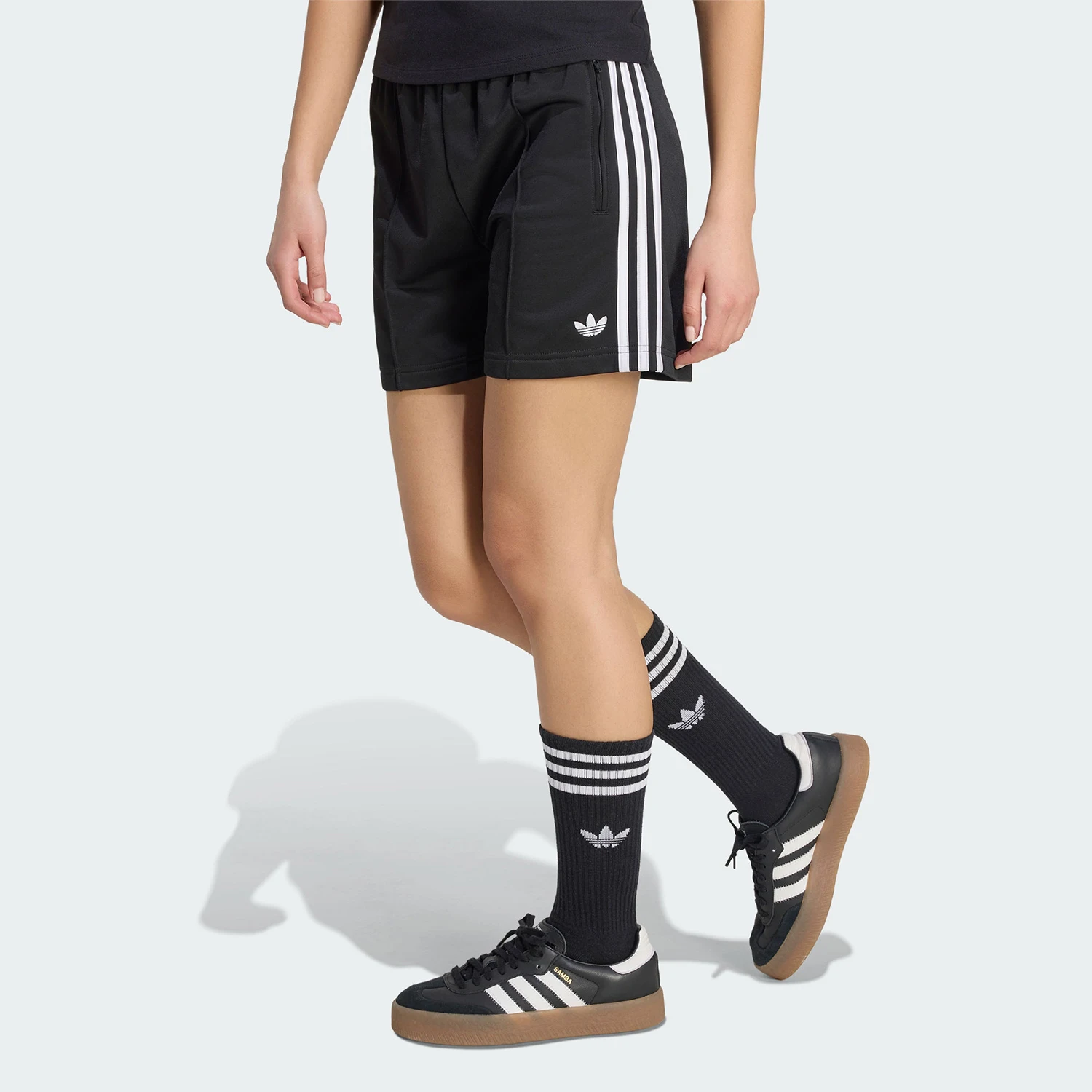 Adidas genuine clover women's knitted classic sports minimalist shorts KD5569