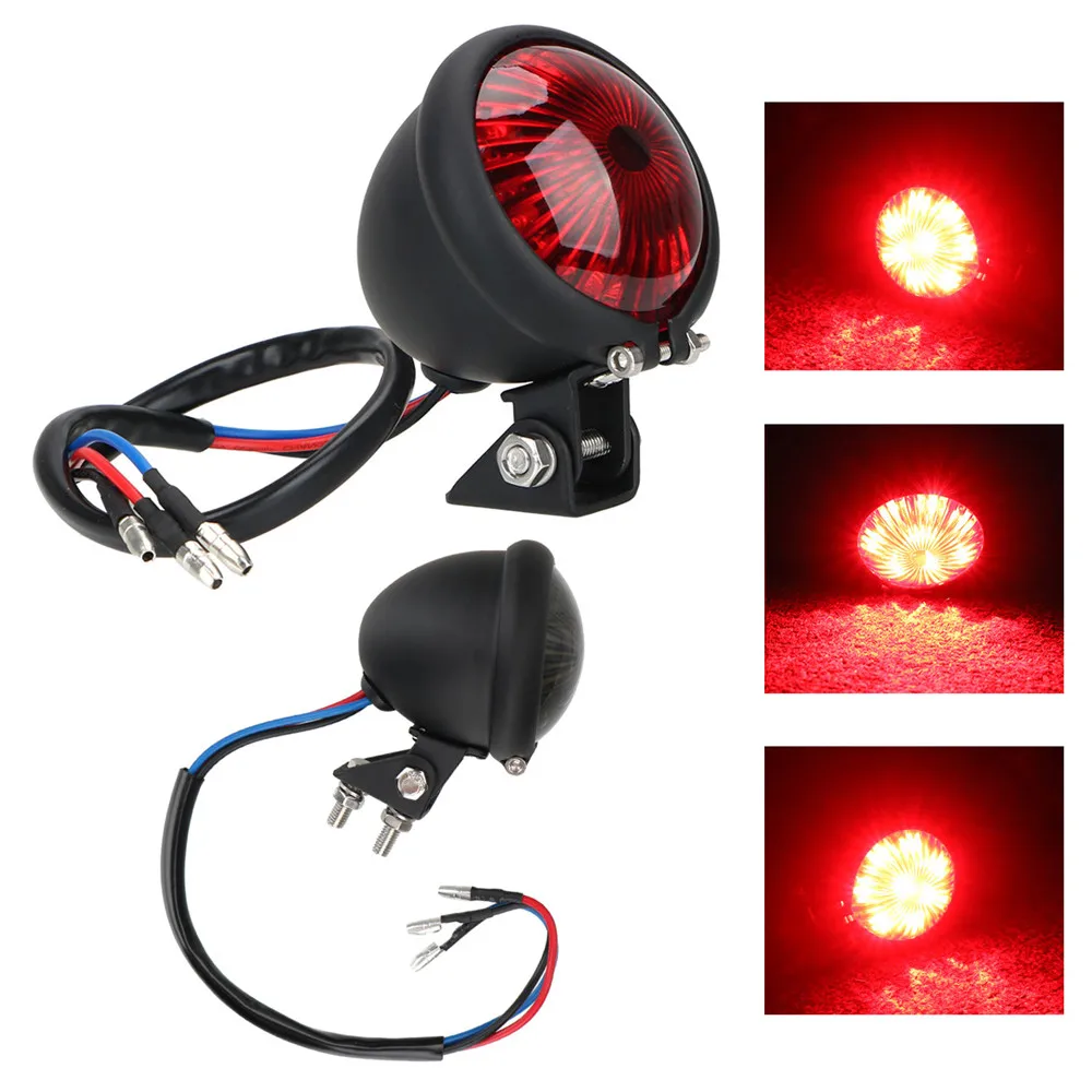 Motorcycle Modification LED Brake Taillights Signal Lights Retro LED Round Taillights Suitable For Harley Davidson Taillights view 3