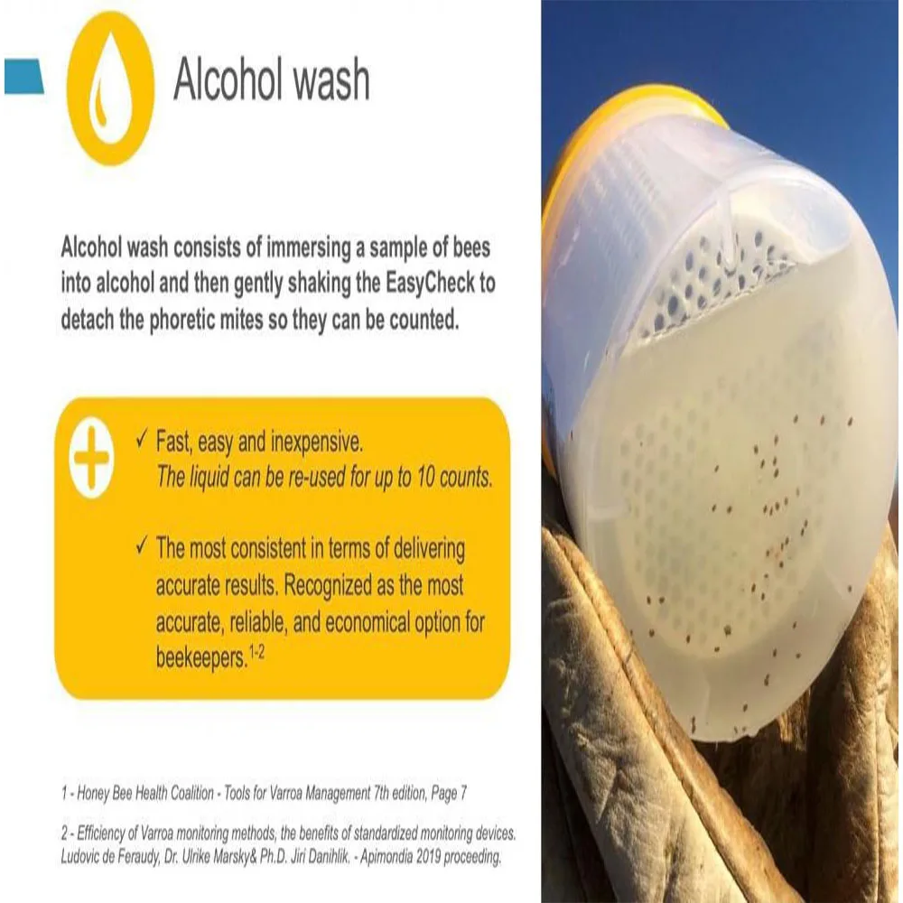 

Varroa Mite Test Kit Shaker Bottle, Bee Hive Mite Detector Tool for Beekeepers, Beekeeping Essential Supplies & Equipment