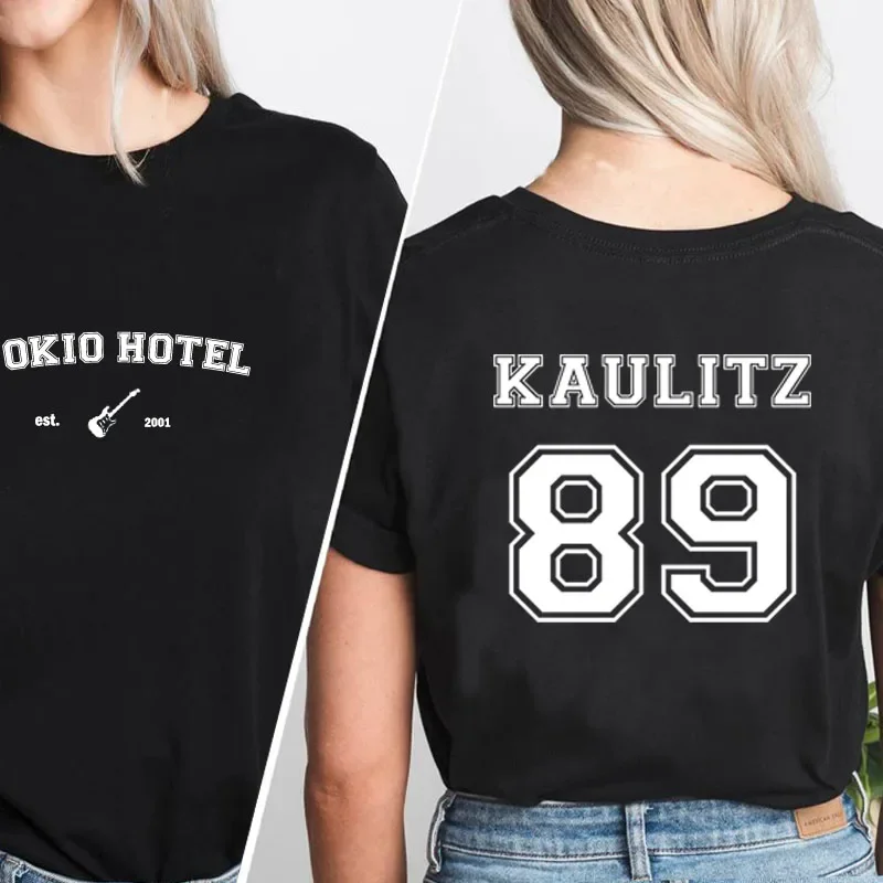 Tokio Hotel T-shirts Kaulitz 89 Tshirt Band Music Tee Shirt Cotton Short Sleeve Streetwear Women Men Top Female Tees Oversized