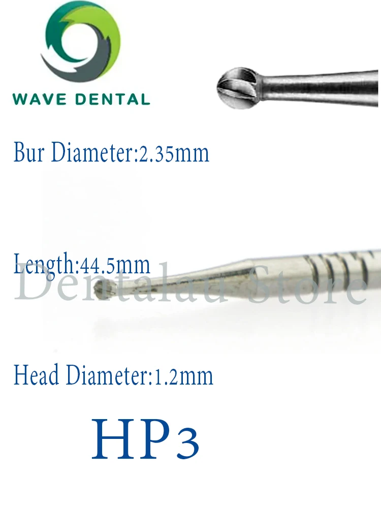 WAVE Bur Dental Tungsten Carbide Straight Dental polishing supplies dental tools round drill low-speed straight handpiece HP3