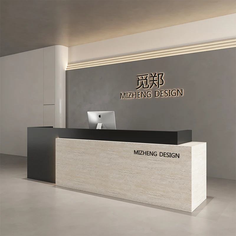 

Storage Front Desk Reception Counter Beauty Salon Modern L Shaped Reception Desks Clothing Clinic Mostrador Recepcion Furniture