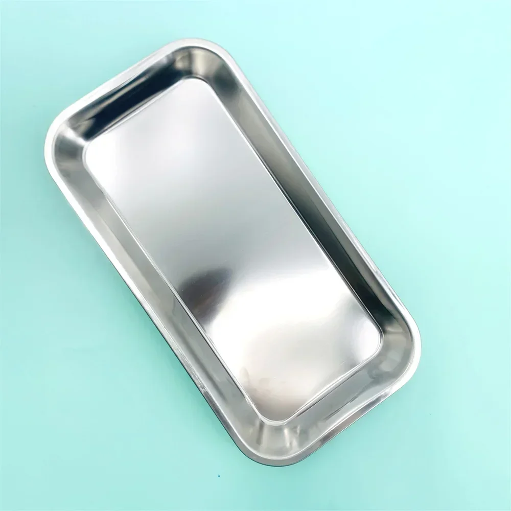 1PCS Stainless Steel Surgical Medical Rectangle Tray Disinfection Plate eyebrow lip Tattoo Supplies Sterilization High Quality