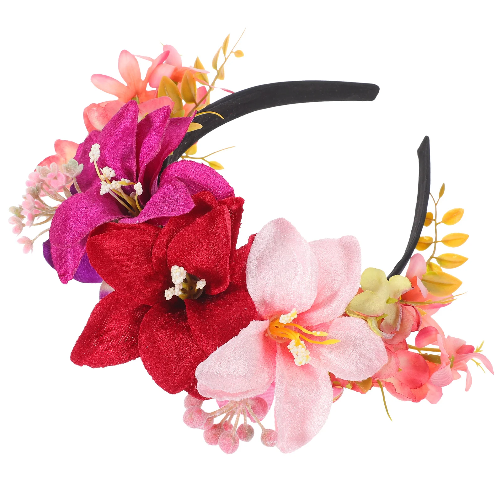 

Fabric Flower Headband Elegant Design for Valentine Wedding Party Hair Accessory Lightweight Adults Valentine Headbands