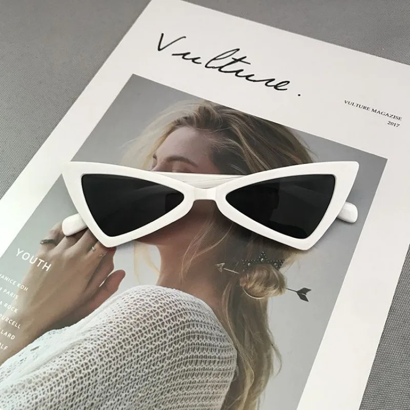 Cat Eye Sonnenbrille Persönlichkeit Klassisch Unisex Vintage Damen Brille – Detail 4